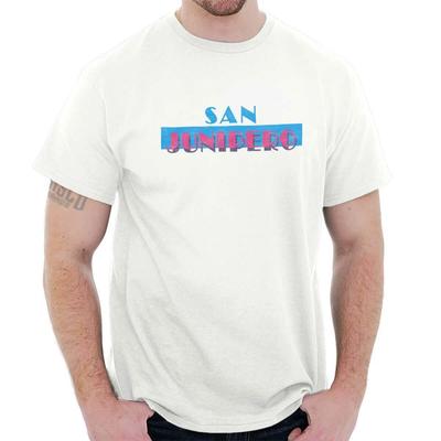 Cool San Junipero Town Pop Culture TV Show Womens or Mens Crewneck 100% Cotton T-shirt Mens Tees Top Tee