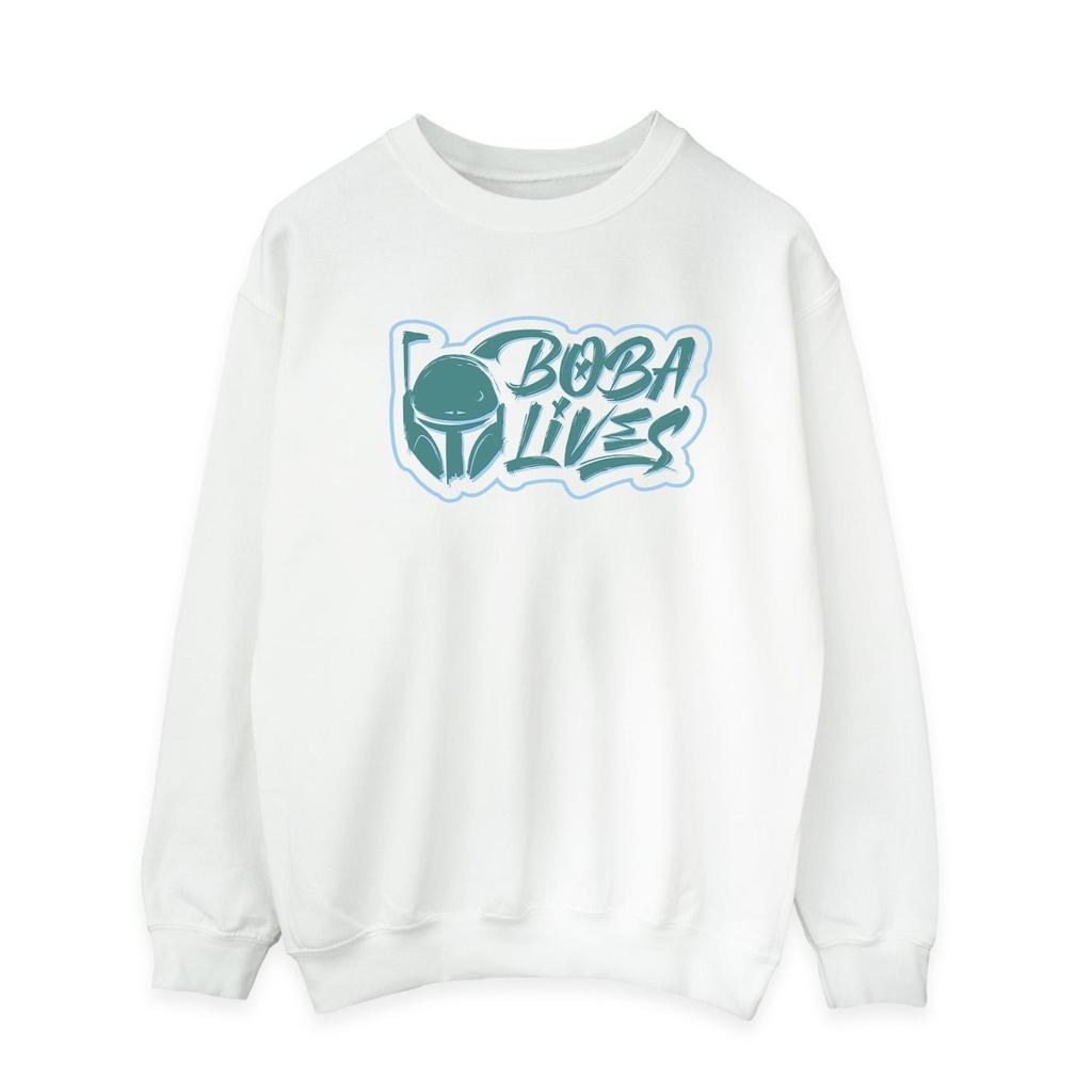 Star Wars Mens The Book Of Boba Fett Lives Chest Sweatshirt