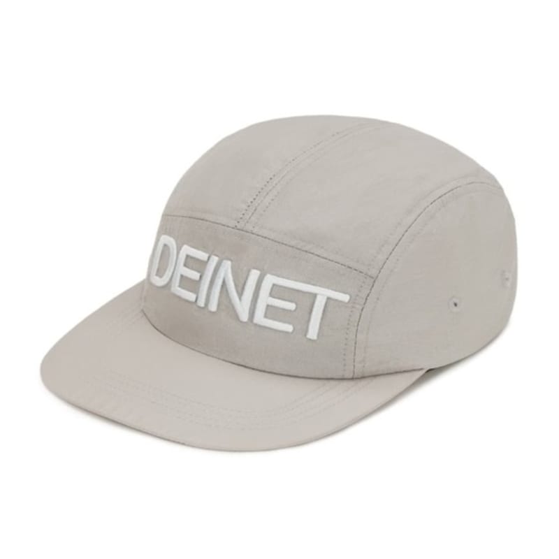 DEINET DEINET NYLON LOGO CAP IN SILVER