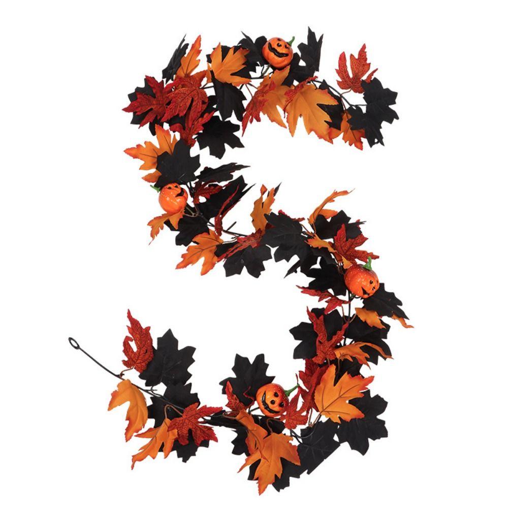 Silk Halloween Leaf Vines Realistic Fake Leaves Hanging Decor  Front Door Decor