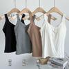 Summer New Style with Chest Cushion Integrated Cup Tank Top for Women Slim Fit and Slimming