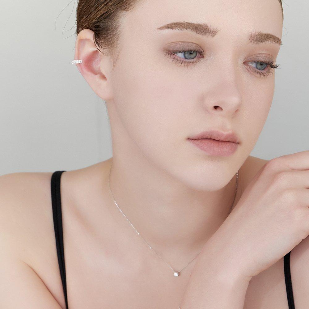 Silver925 Basic Pave Ear Cuff (1 Pc)