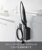 Yamazaki Magnetic Hair Iron Cord W5 x x Tower Easy to provides floating storage for hair Item number & Holder, Black. Dimensions D5.3 H12cm. series.