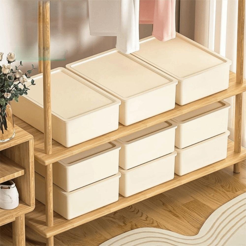 Stable Stacking Bra Drawer Organizer With Cover Socks Storage Box Compartment Organizer For Socks