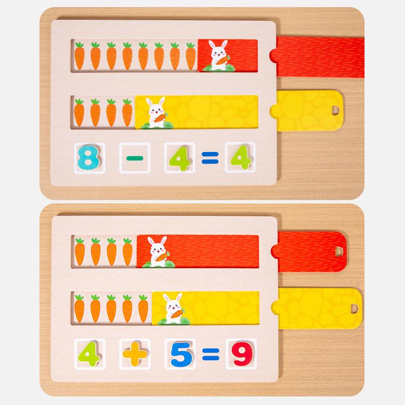 Educational Wooden Puzzle Toy With Math Skills Color Recognition For Gift Kids
