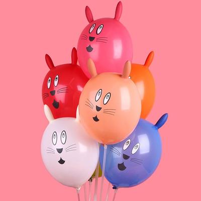 10pcs Inflatable Ball Rabbit Ear Balloons 12 Inch Animal Balloons  Birthday