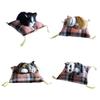 Simulation Tiermodell Stofftier Schlafende Katze Puppe Plüsch Fell Kätzchen Ornament auf Kissenmatte für Kinder Erwachsene Geschenk