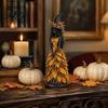 Herbst Heimdeko Hexe Figur Statue, Harz Halloween Herbst Tischdeko, Ernte Ornamente Regal Ornament für Kaminsims Kamin Schreibtisch mehrstufig