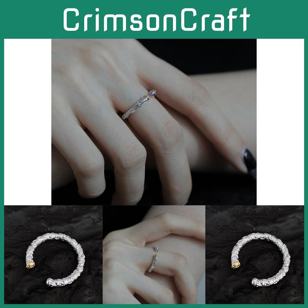 Vintage Inspired Geometric Design Embossed Floral Open Ring For Women With Luxurious Feel