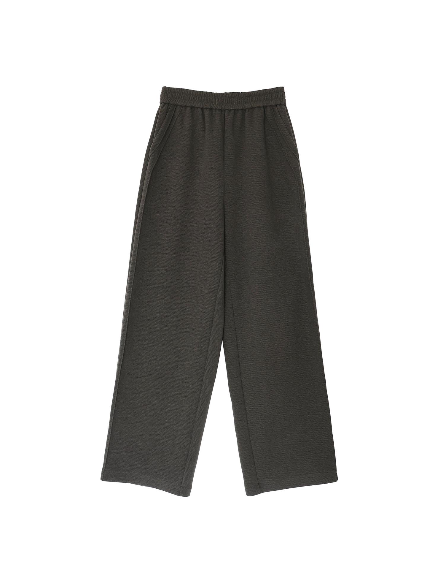 

Plus Size Women s High Waist Soft Warm Straight Leg Pants - Casual Wide-Leg Autumn/Winter. 3XL (80-90 kg) зеленые хаки