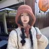 Balakra Hats for Women's Autumn and Winter Korean Style Fashionable Bags Hats Headwear  Straps  Headscarves Knitted Woolen Hats