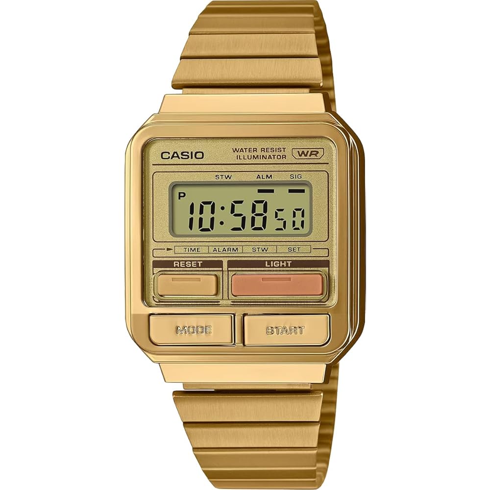 

Casio Vintage Series A120WEG-9A Unisex Digital Watch Metal Band Gold