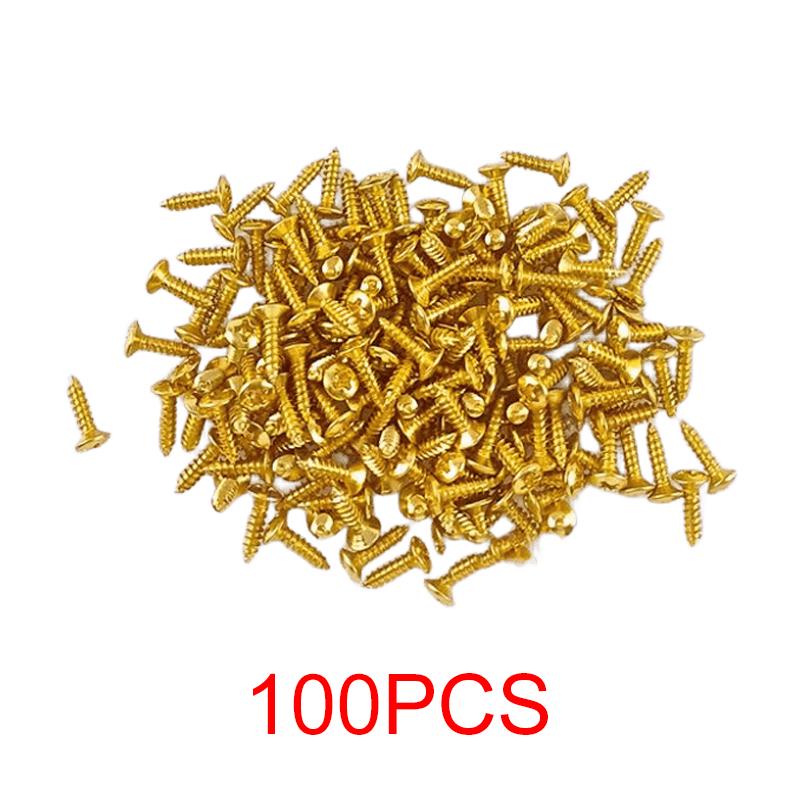 

100PCS Gold Black Silver Guitar Protective Plate Screws Pickguard Cover Plate Screws 3*12mm Size Metal Fixed Screw Wholesale ZYF