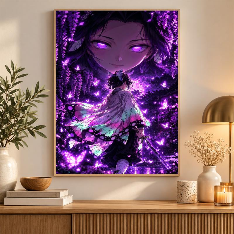 Demon Slayer Diamond Painting Kit 5D Full Drill DIY Diamond Mosaic Wall Art Home Decor