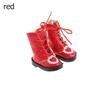 1Pair Mini Pu Leather Boots Heart Bandage Shoes For 1/6 Doll Toy Accessories Handmade Cute Doll Shoes Toys Birthday Gifts