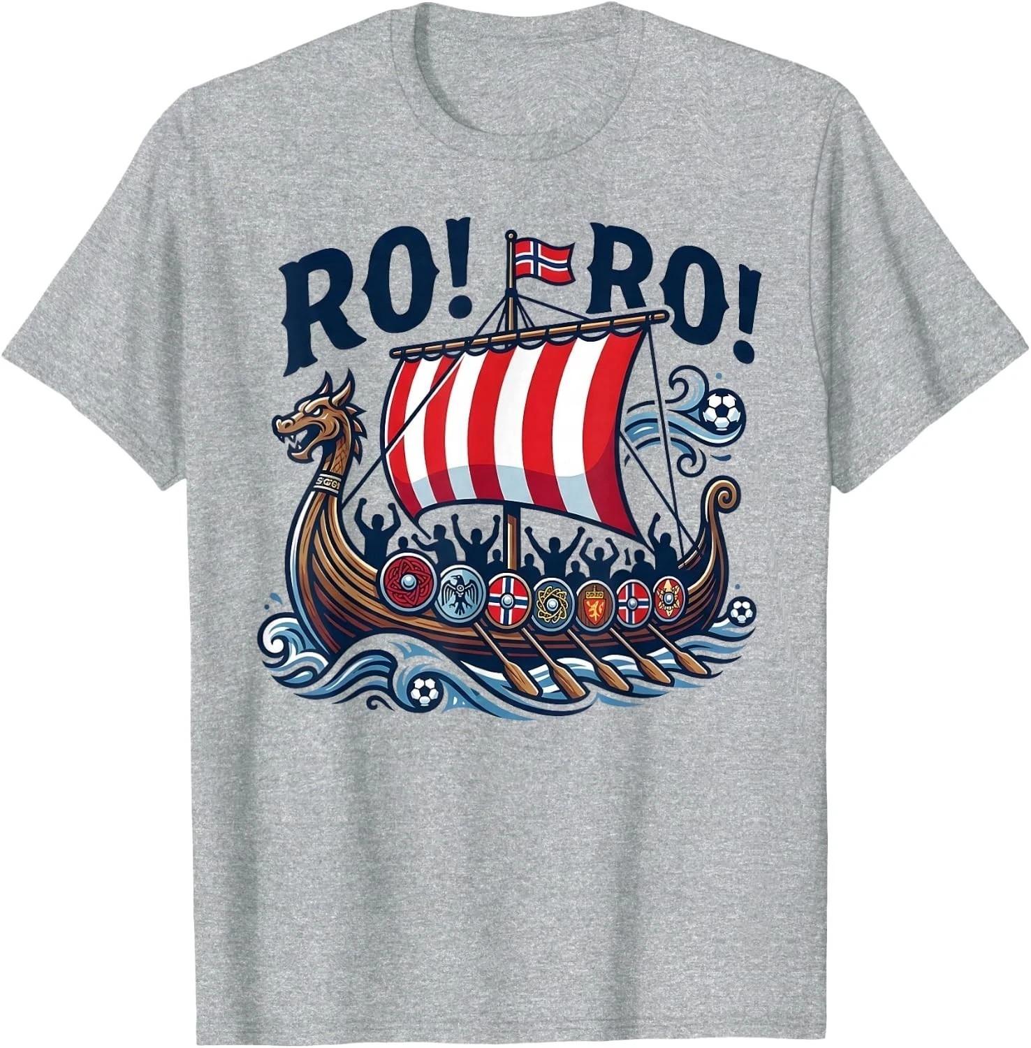 Ro Ro Norway Viking Ship Soccer T-Shirt S-2XL Unisex T-Shirt S