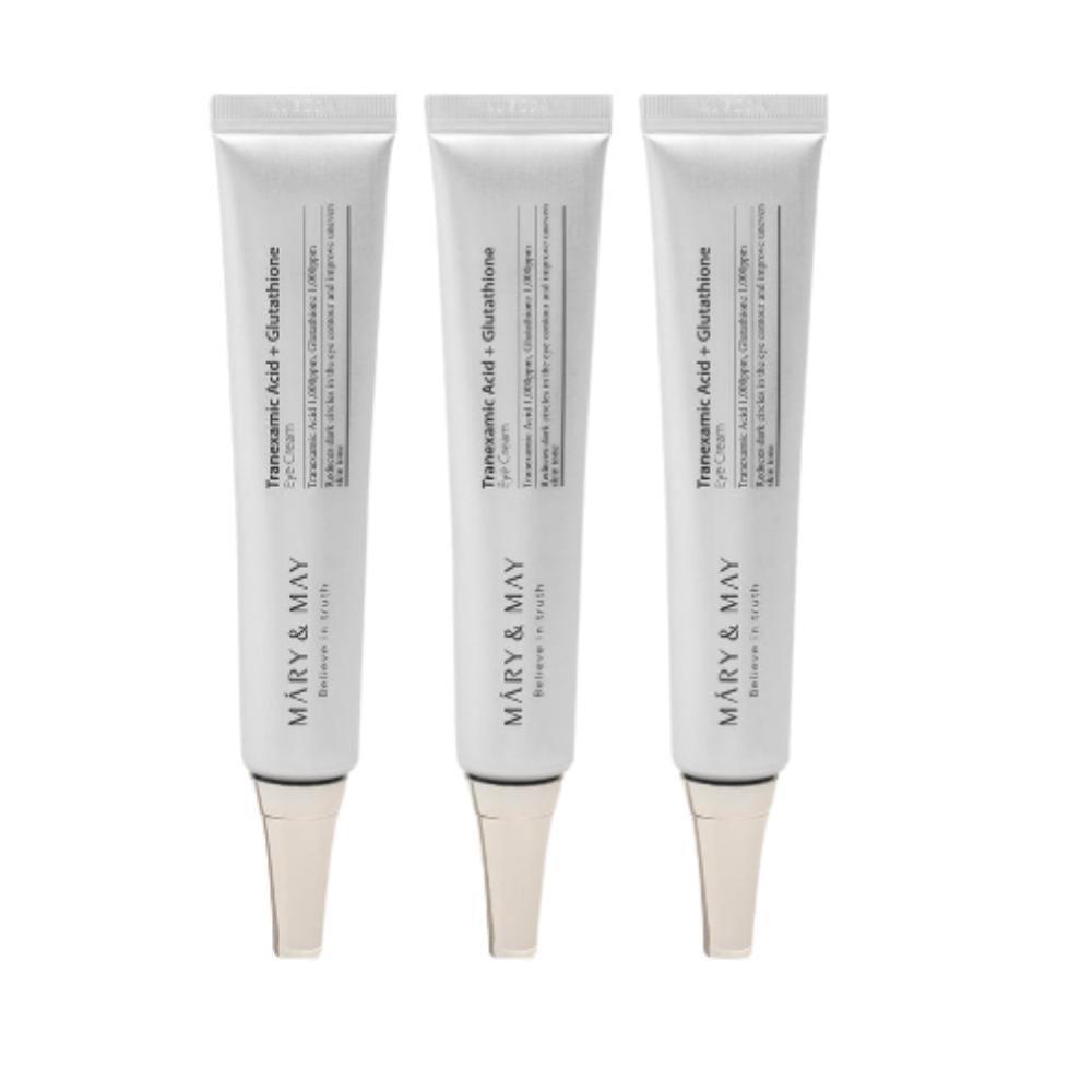 

Mary&May Tranexamic Acid + Glutathione Eye Cream 30ml (Pack of 3) Brightening & Anti-Wrinkle Treatment for Dark Circles and Blemishes