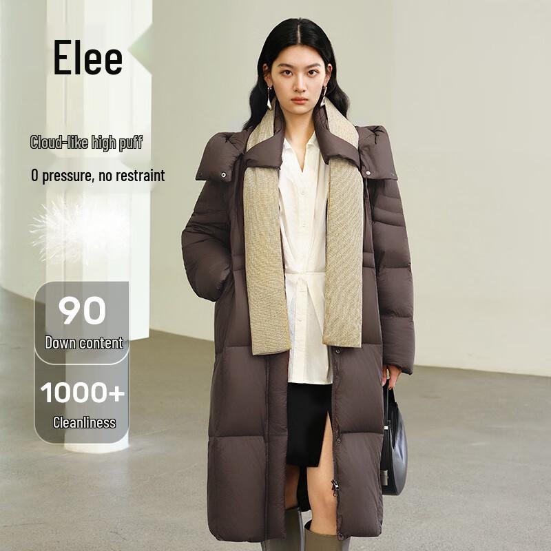 Aolilai Chen Duling Women's Detachable Hooded Long Down Jacket