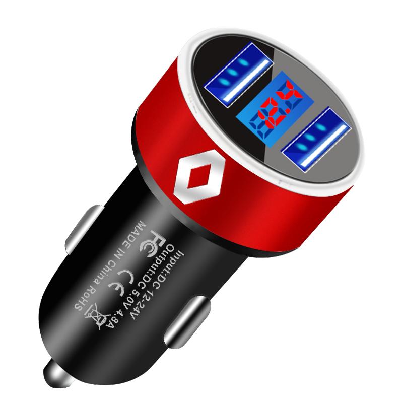 Încărcător Auto 2 Porturi USB Încărcare Rapidă Afișaj Digital Accesorii Auto Pentru Renault Dacia CLIO MK3 3 III MEGANE MK2 SCENIC MK2 5