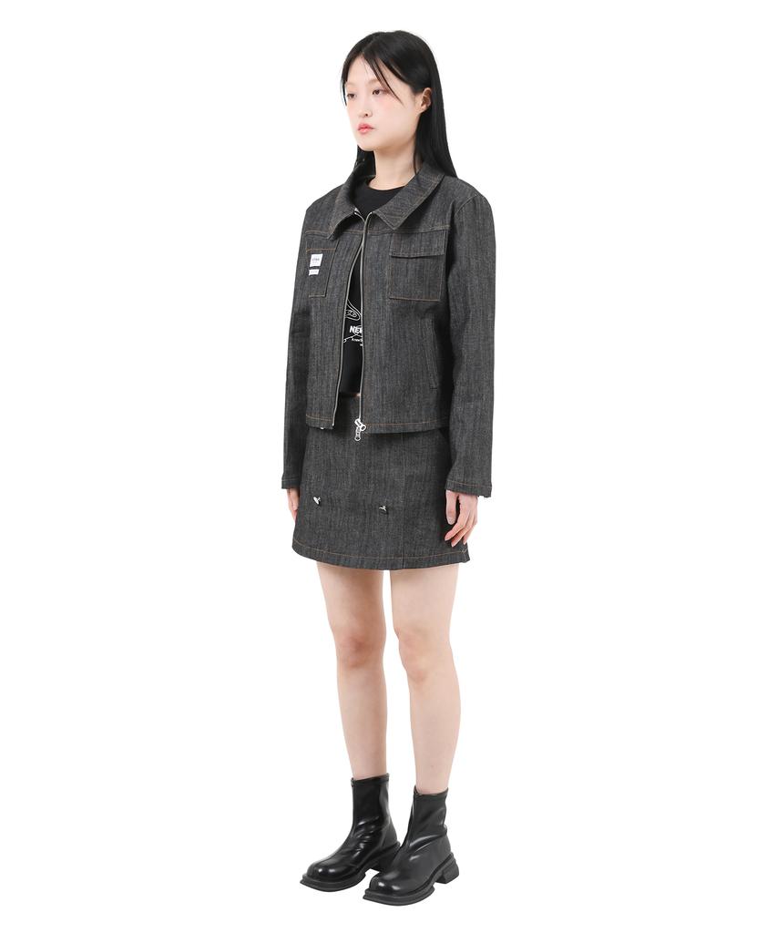 Catharsis Daily Denim Low-Rise Pants Skirt Black Denim Onesize
