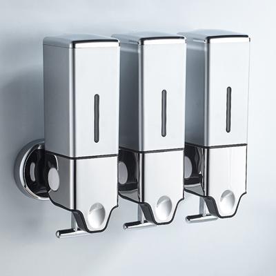 Square Wall Mount Soap Dispenser for Shower Gel Shampoo Liquid Bathroom Kitchen Household Accessories