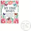 1pc "My Final Wishes" Planner - Comprehensive End of Life Organizer with Floral & Butterfly Design, End of Life Planner Book