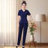 Women's Elegant Short Sleeve Spa Technician Uniform Set 2026