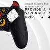PlayVital Silicone Cover for PS5 Cute Controller Cover Skin Protector with Thumb Grip Caps Touchpad Stickers Controller, (Demon Style) & [Black]