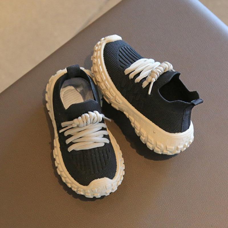 Dětská sportovní obuv, prodyšná síťovaná obuv, 2023 jarní a podzimní chlapecká obuv pro volný čas, pletené dívčí kokosové boty, dětské boty s měkkou podrážkou