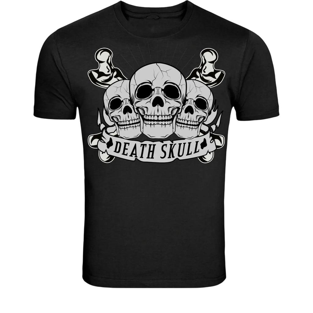 Death Skull Vintage T-Shirt - Gothic Skeleton Graphic Tee
