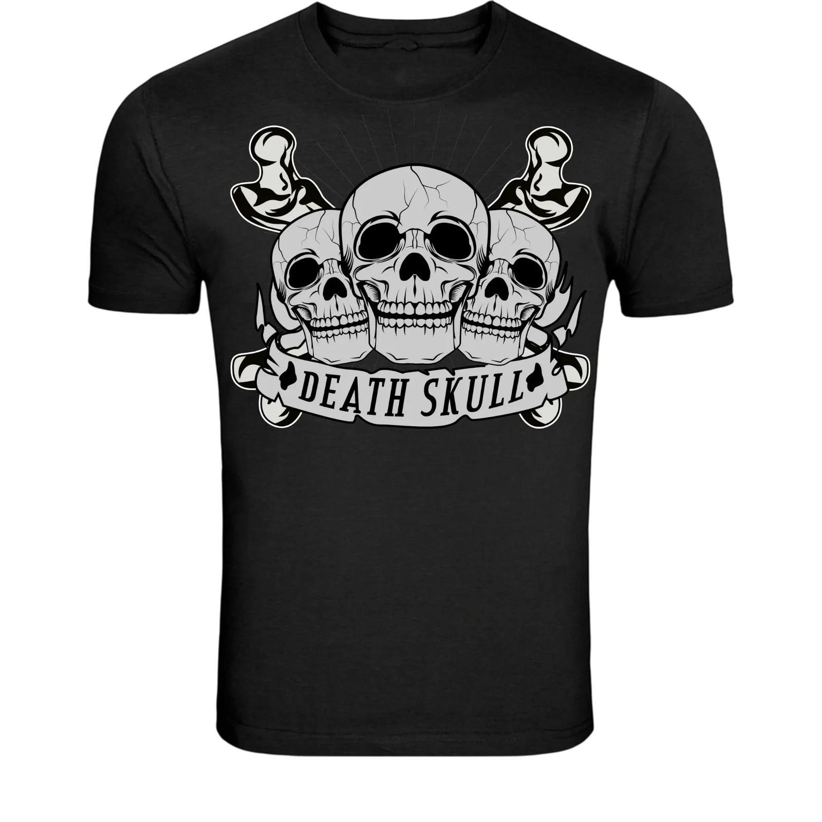 Death Skull Vintage T-Shirt - Gothic Skeleton Graphic Tee S
