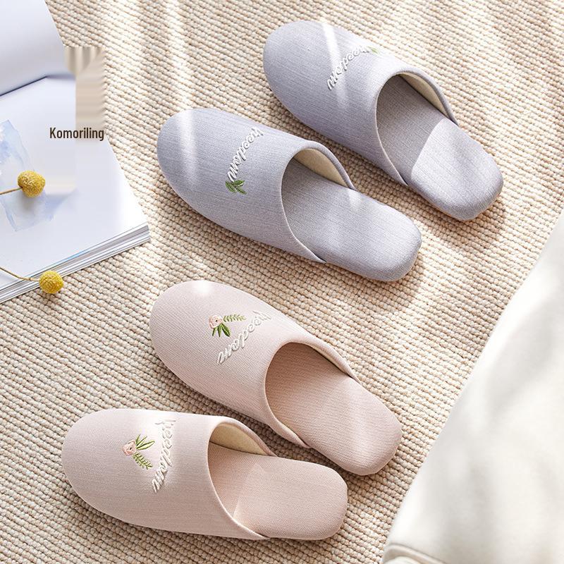 Women's Indoor Cotton Slippers - Soft, Non-Slip, Silent Footwear for Spring & Autumn