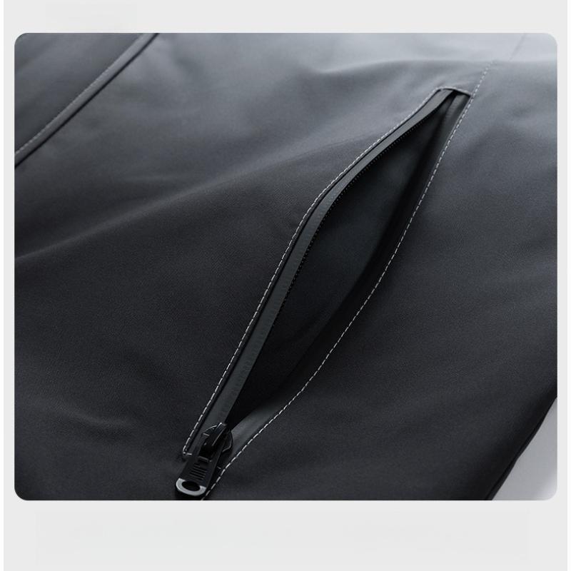 Versatile Coat Minimalist Hooded Jacket Men Gradient Loose Workwear Outdoor Waterproof Windproof Rushing Jacket Men Breathable Work Casual Jacket