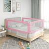 VidaXL Child Bed Safety Barrier Pink 90x25 Cm Fabric