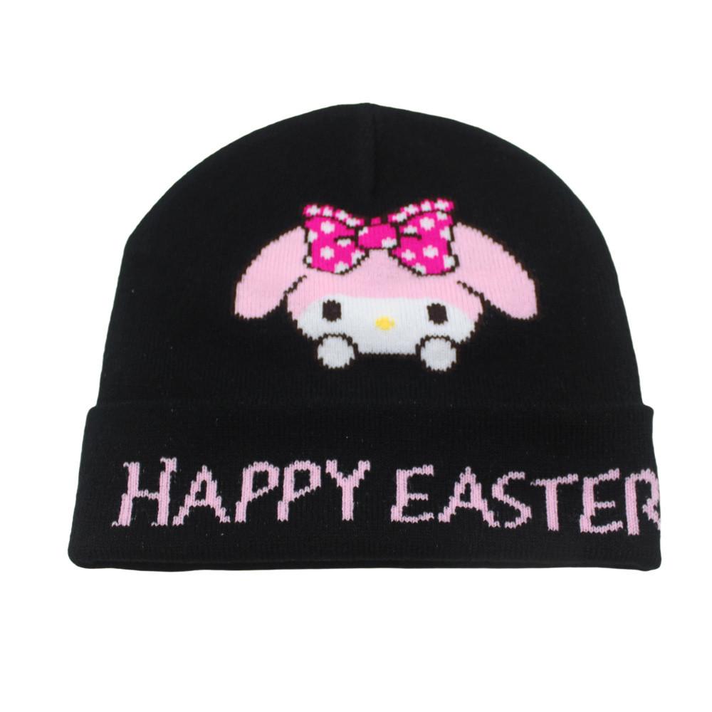 Cozy Knit Kawaii Kuromi Stitch Character Beanie Hat For Stylish Winter Warmth