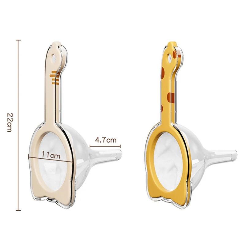 Innovative 2-in-1 Funnel Filter: Detachable Juice Strainer with Handle for Oil, Milk and Coffee Filtering Needs.