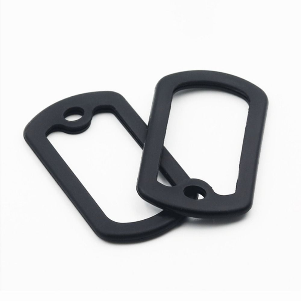 Silicone Material Dog Tag Protector 1.97*1.18 Inches Noiseless Dog Tag Rubbers Dog Tag  Outdoor