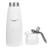 500 ml aluminiowy dozownik do bitej śmietany deserowej, masła, spieniacz do kremu z 3 dyszami (Biały)