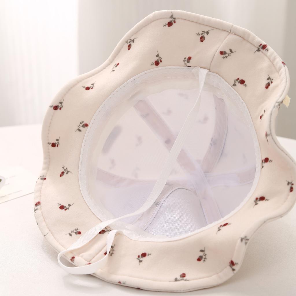 Kids Spring Autumn Cartoon Bucket Hat Boys Girls Windproof Sun Hat Simple Versatile Baby Cap