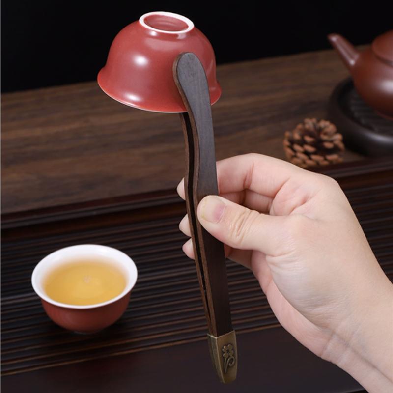 1PC Chinese Handmade Solid Wood Handle Tea Spoon Portable Tea Clip Tea Needle Household Six Gentlemen Teaware Accessories
