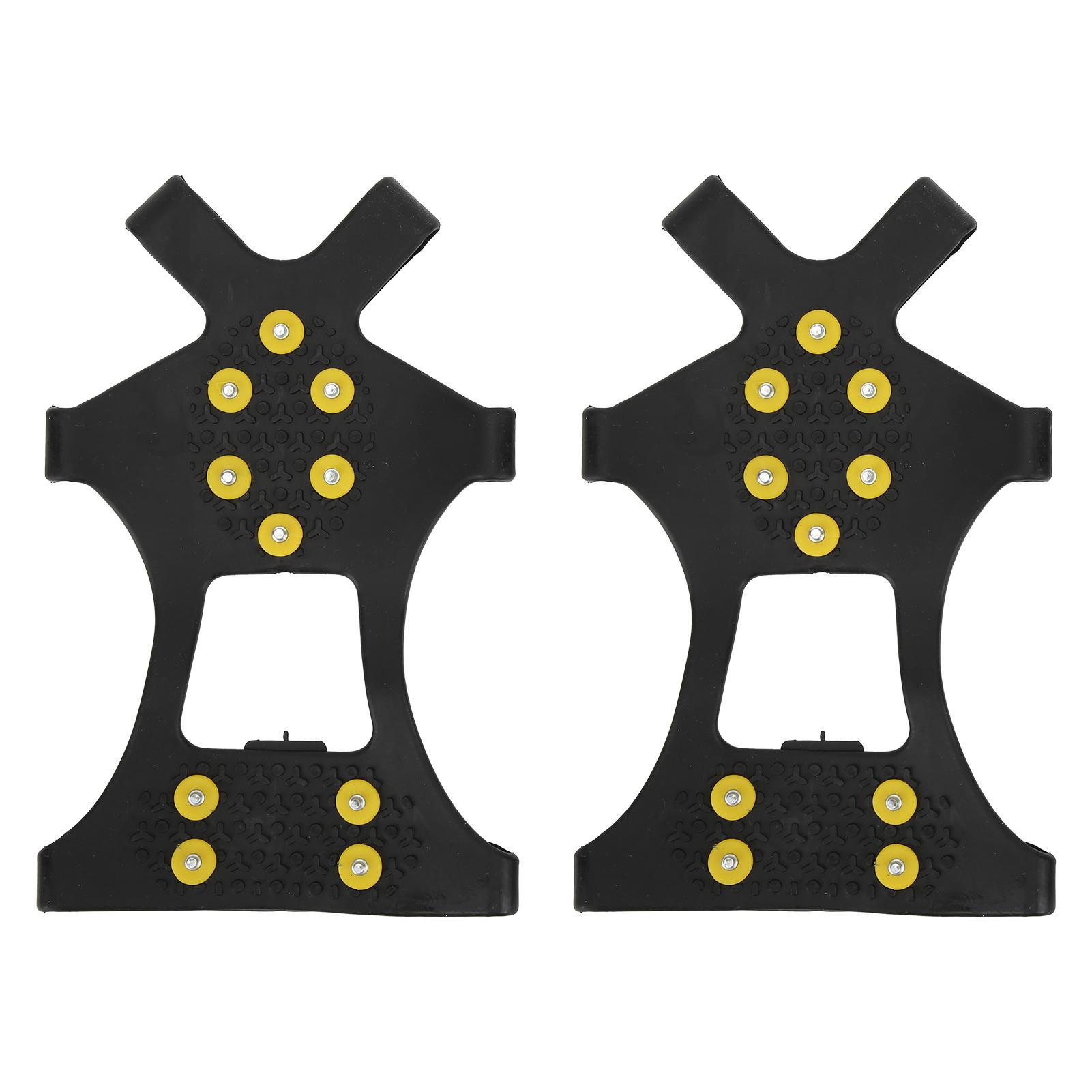 

10 шипов противоскользящие снежно-ледовые скальные туфли шипы ледовые захваты бутсы кошки чехол для обуви(Кошка Не