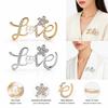 Faux Pearl Love Letter Brooch Decorative Brooch Pins New Lapel Pin  Coats Jackets Hats