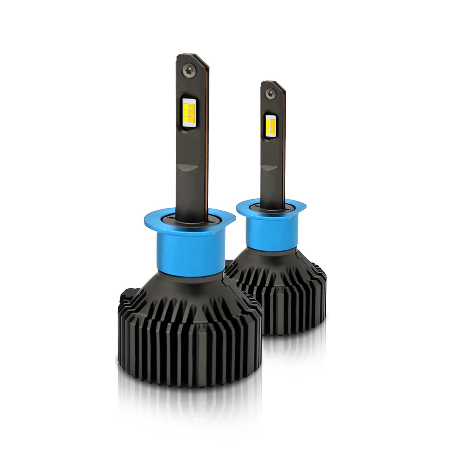 

9006/HB4 Светодиодные лампы для фар IP67 Водонепроницаемые автомобильные светодиодные лампы для фар 3000K/4300K/6000K 200W 40000LM H1 серый