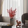 Simulation Red Fruit Non-fading DIY Lightweight Ornamental Fake Foam Red Fruit Plant Branch for Garden