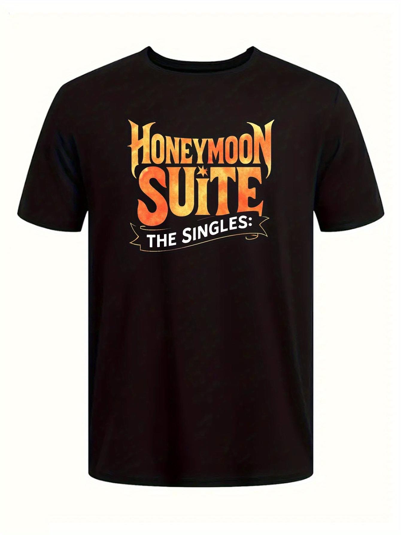 Honeymoon Suite: The Singles  Graphic T-shirt - Black Cotton Blend XXXXL