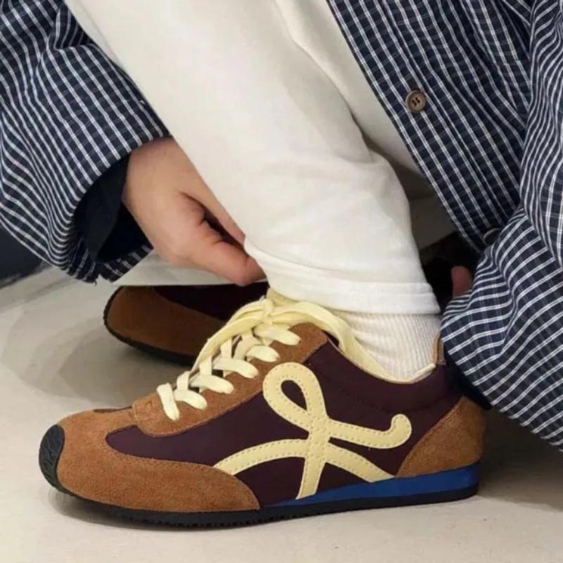 

Fashion 2025 Brand Ladies Shoes Front Lace-up Women s Vulcanize Shoes Fashion Casual Comfortable Sewing Breathable Sneakerszapatos Mujer 40 темно-коричневого