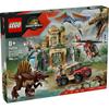 LEGO Jurassic World Spinosaurus and Quetzalcoatlus Aerial Mission Building Toy for Kids Ages 8-10