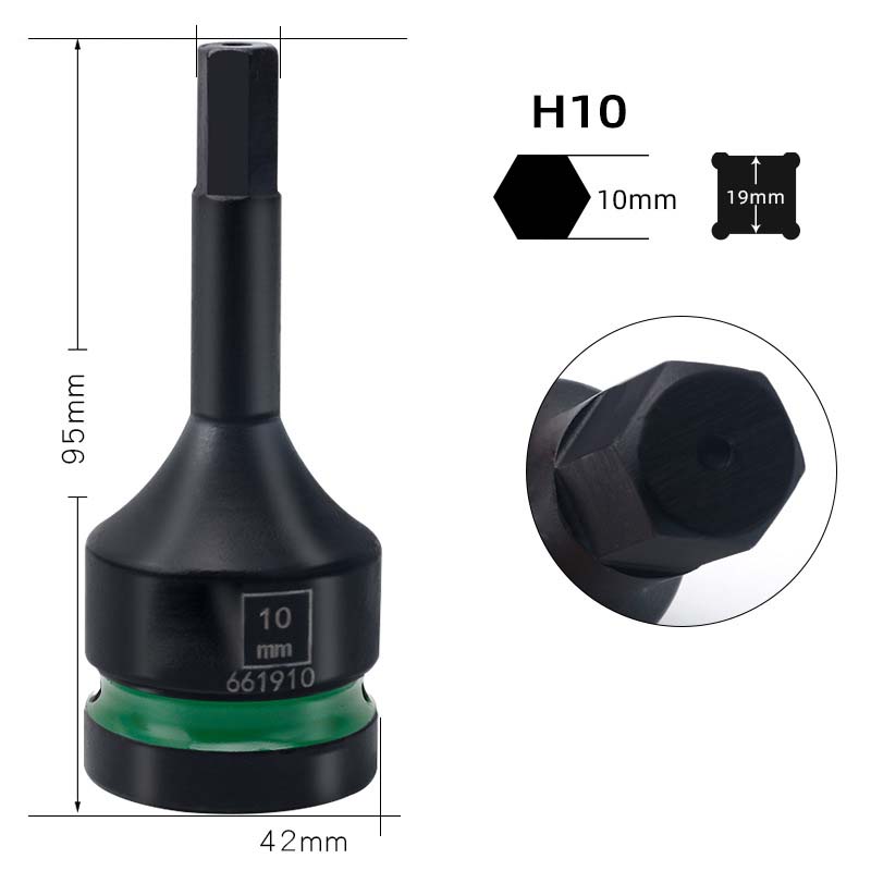 

T25H10-H36 Socket Adapter 3/4Inch Drive Adapter Hex Bit Socket For Impact Wrench Repairing Tool Versatile Socket Set
