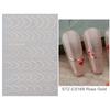 1set 3D Simple Lines Nail Stickers Rose Gold Metal Stripe Letters Decals Curve Gel Nails Art Sliders Polish Manicure Decor