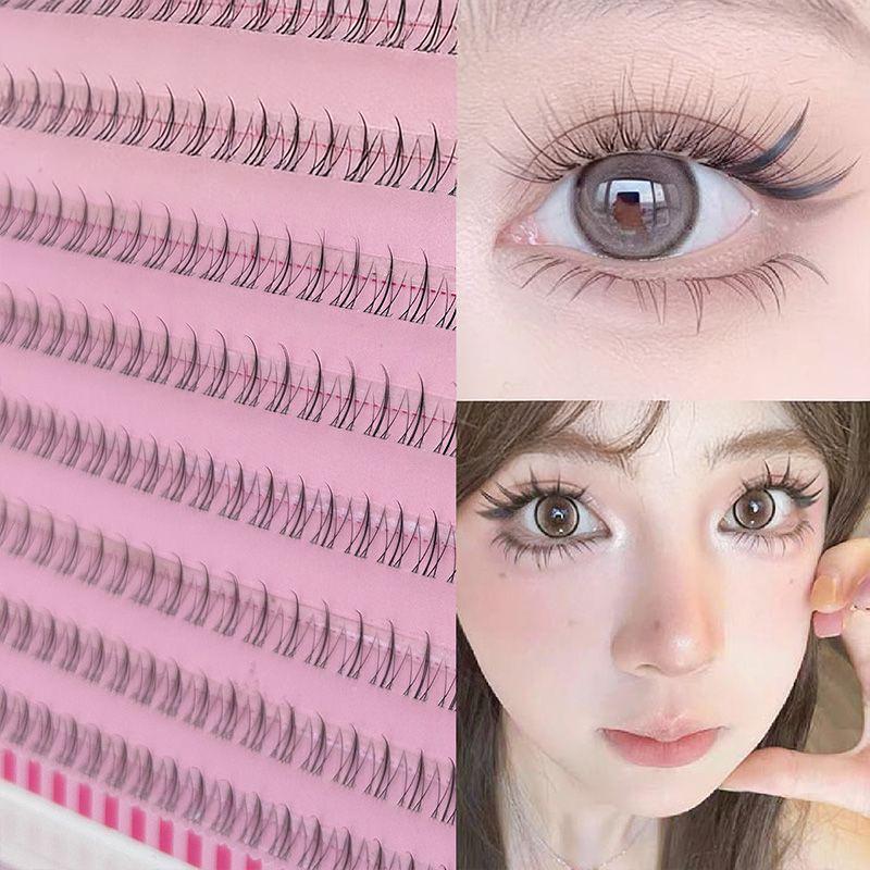 Natural Looking Ultra Soft Split Segments Glue Free Small 240 Clusters Lower Eyelash False Eyelashes Transparent For Be